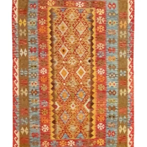 Kelimteppe - Orientalsk - 252 x 162 cm - gull