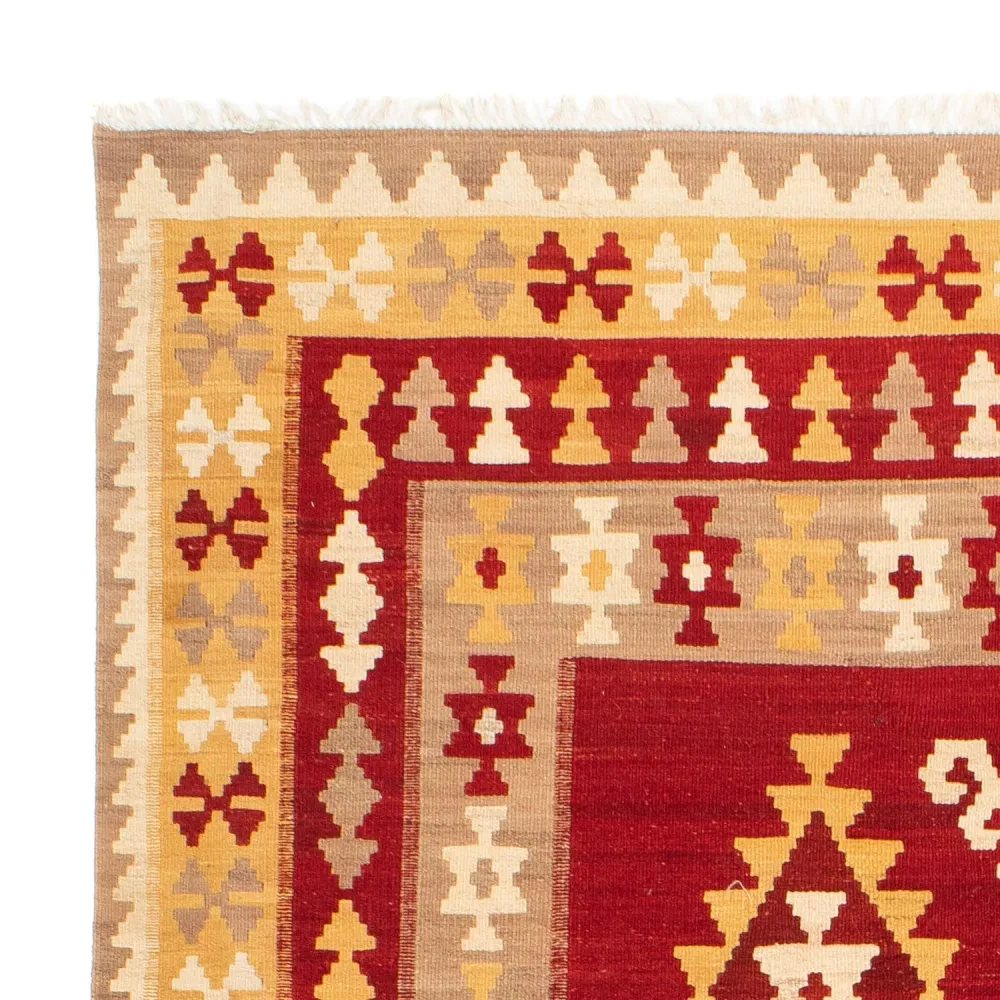 Kelimteppe - Orientalsk - 252 x 178 cm - mørk rød