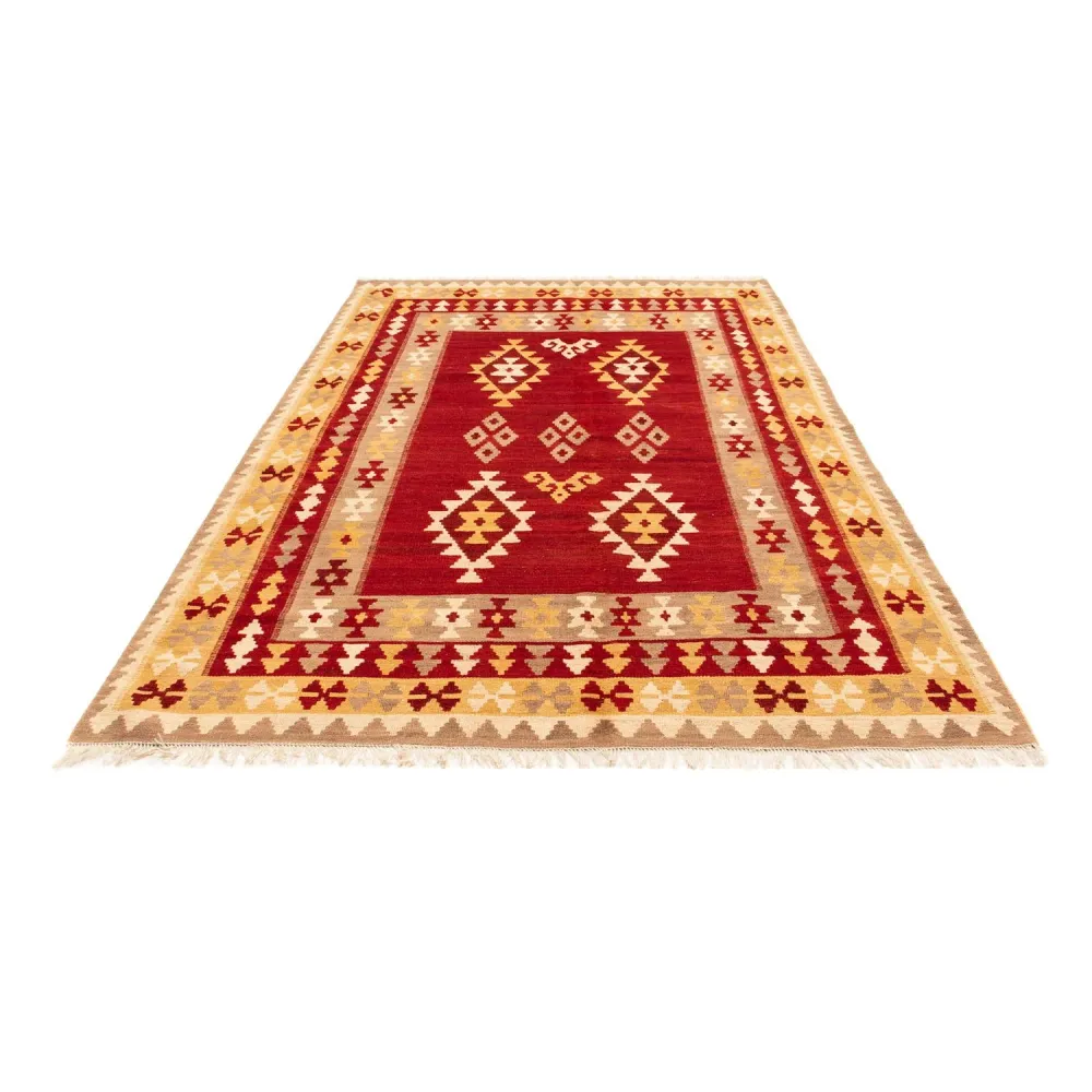 Kelimteppe - Orientalsk - 252 x 178 cm - mørk rød
