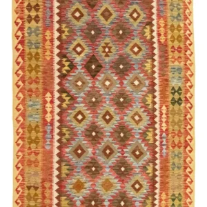 Kelimteppe - Orientalsk - 255 x 153 cm - oransje