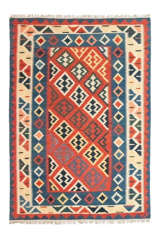 Kelimteppe - Orientalsk - 257 x 172 cm - oransje