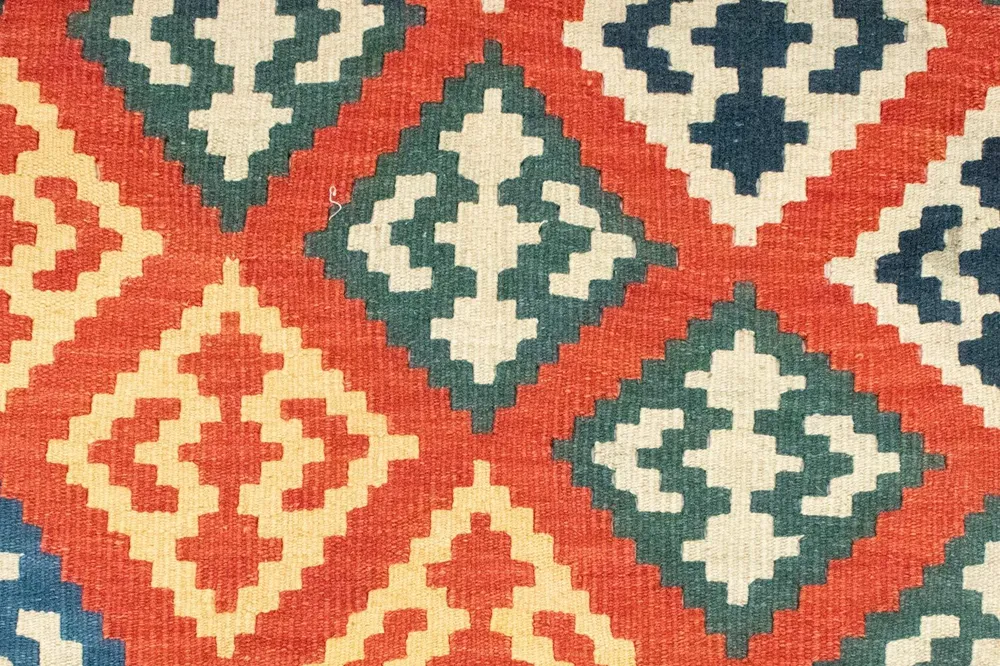 Kelimteppe - Orientalsk - 257 x 172 cm - oransje
