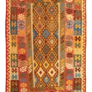 Kelimteppe - Orientalsk - 259 x 161 cm - oransje
