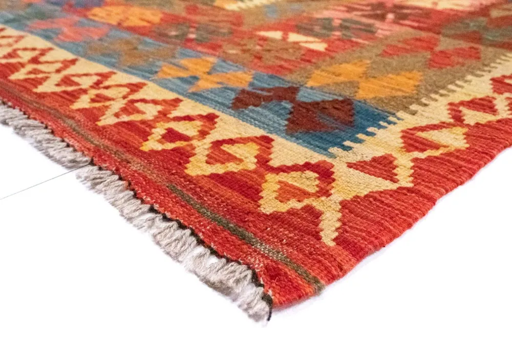 Kelimteppe - Orientalsk - 259 x 161 cm - oransje