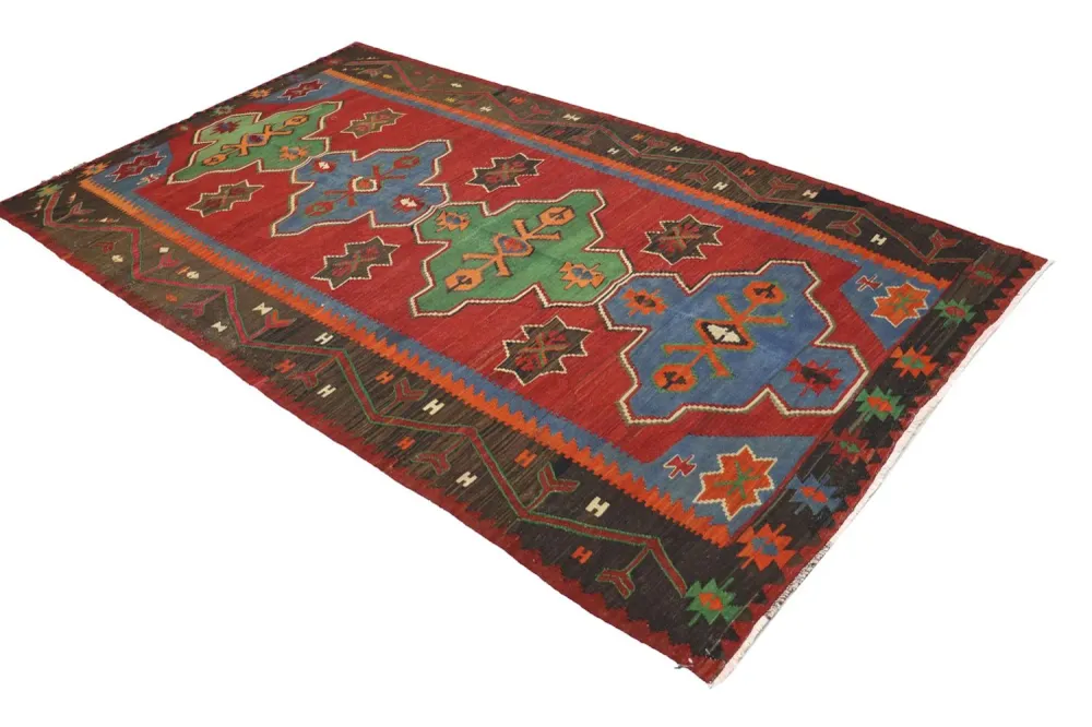 Kelimteppe - Orientalsk - 284 x 165 cm - rød