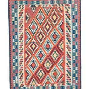 Kelimteppe - Orientalsk - 293 x 205 cm - oransje