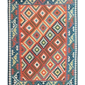 Kelimteppe - Orientalsk - 300 x 204 cm - oransje