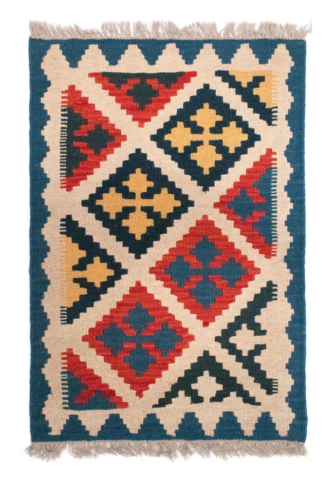 Kelimteppe - Orientalsk - 90 x 60 cm - flerfarget