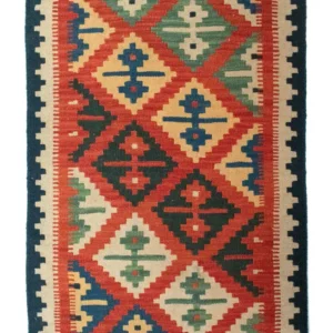 Kelimteppe - Orientalsk - 92 x 62 cm - flerfarget
