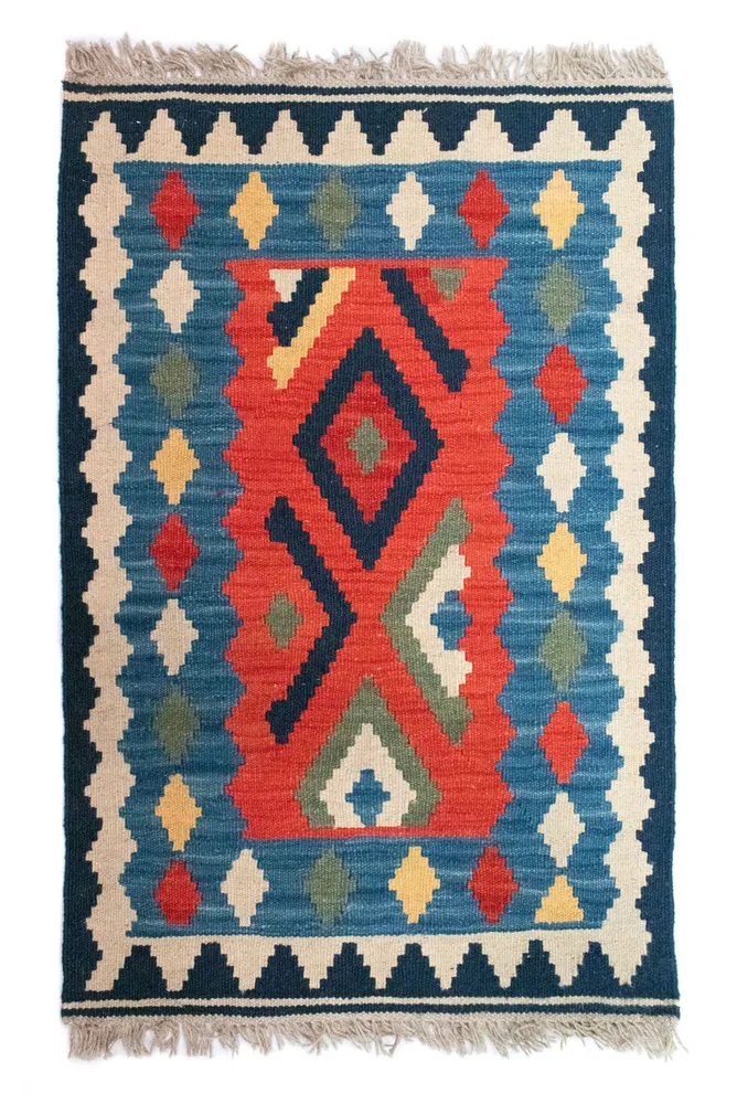 Kelimteppe - Orientalsk - 96 x 63 cm - flerfarget