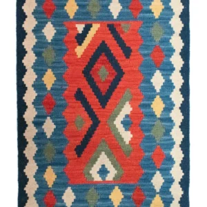 Kelimteppe - Orientalsk - 96 x 63 cm - flerfarget
