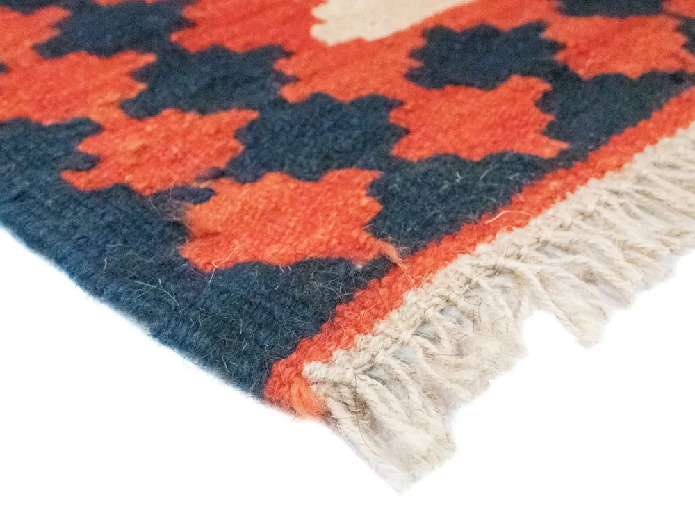 Kelimteppe - Orientalsk - 96 x 64 cm - oransje