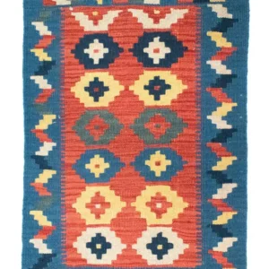 Kelimteppe - Orientalsk - 87 x 62 cm - oransje