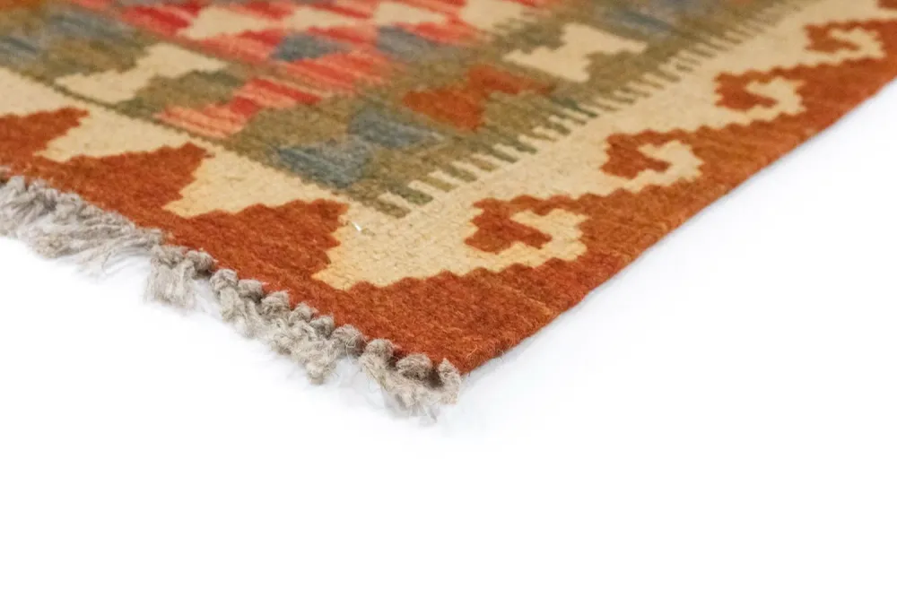 Kelimteppe - Orientalsk - 90 x 60 cm - oransje