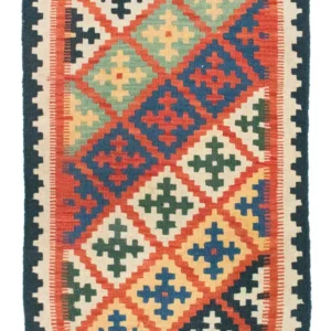 Kelimteppe - Orientalsk - 92 x 65 cm - oransje