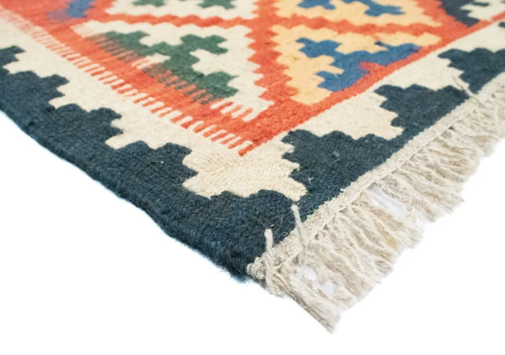 Kelimteppe - Orientalsk - 92 x 65 cm - oransje