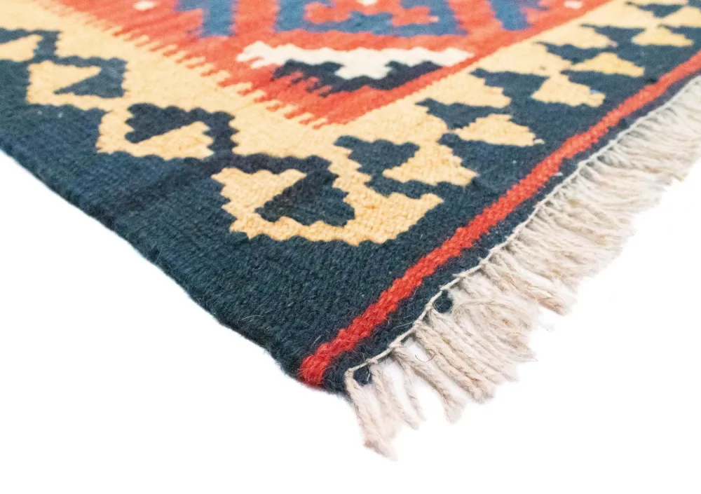 Kelimteppe - Orientalsk - 90 x 62 cm - oransje
