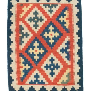 Kelimteppe - Orientalsk - 87 x 64 cm - oransje