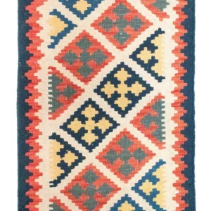 Kelimteppe - Orientalsk - 95 x 65 cm - oransje