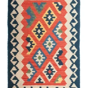 Kelimteppe - Orientalsk - 91 x 61 cm - oransje