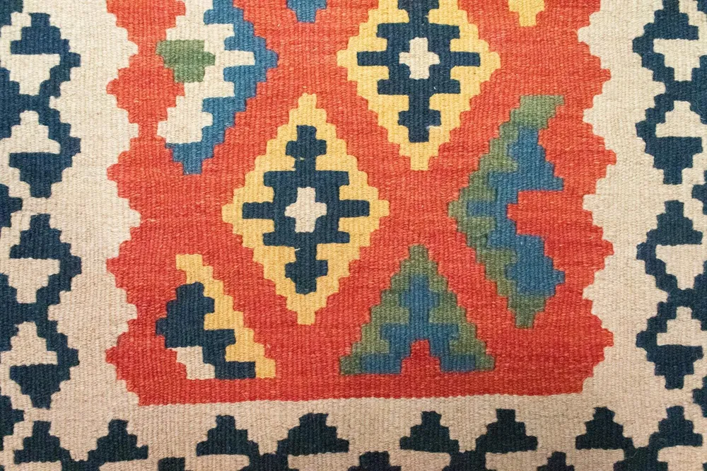Kelimteppe - Orientalsk - 91 x 61 cm - oransje