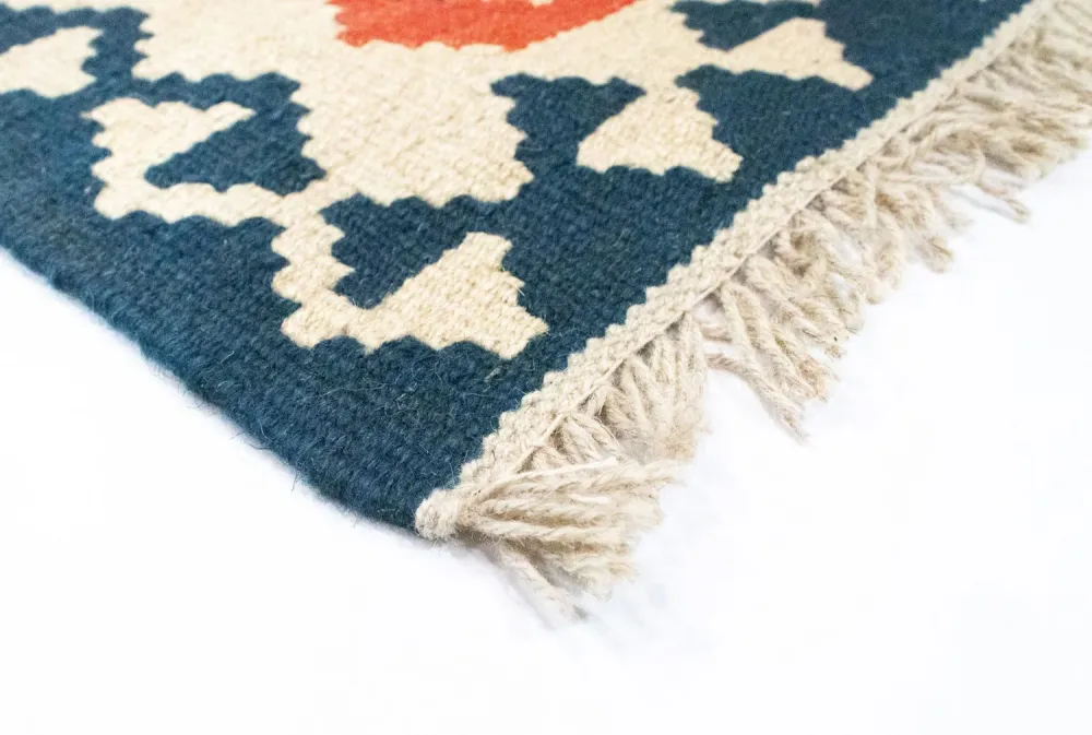 Kelimteppe - Orientalsk - 91 x 61 cm - oransje
