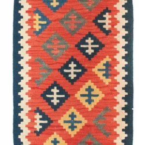 Kelimteppe - Orientalsk - 93 x 62 cm - oransje