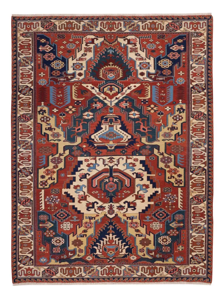 Kelimteppe - Orientalsk - Soumak - 256 x 194 cm - flerfarget