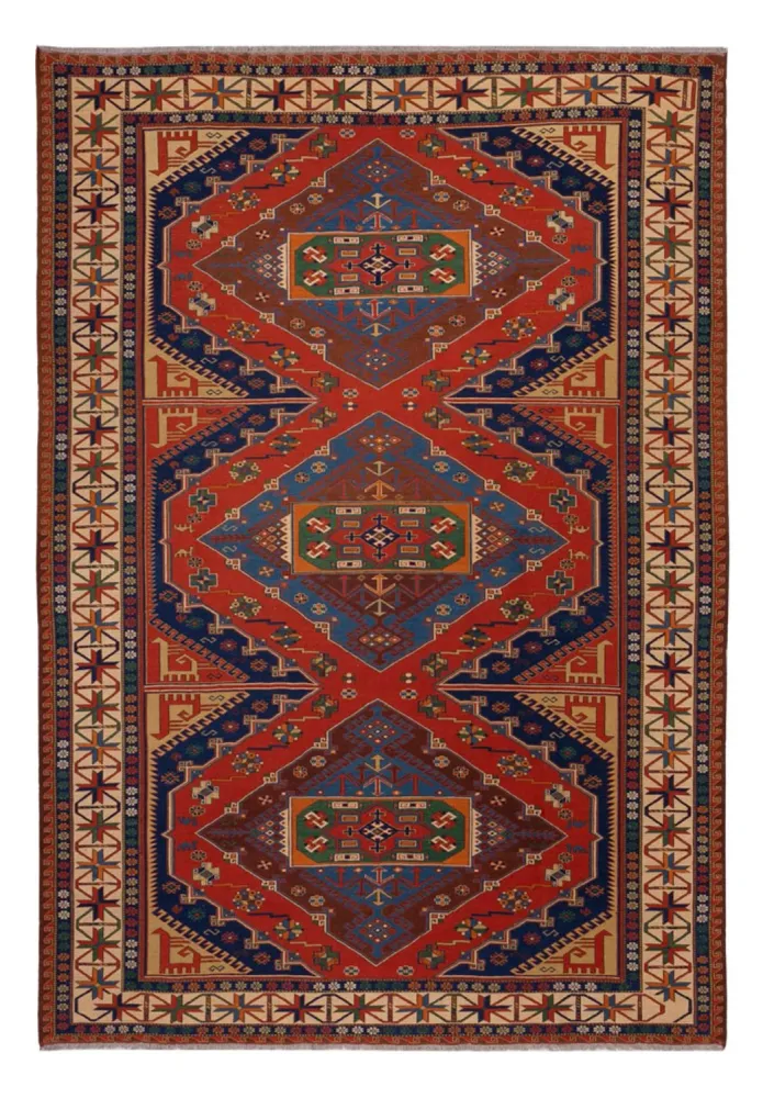 Kelimteppe - Orientalsk - Soumak - 294 x 204 cm - rød