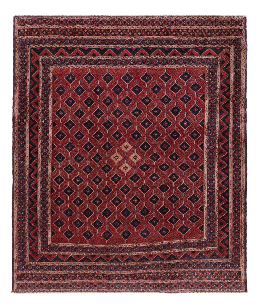 Kelimteppe - Orientalsk spesiell form - 184 x 158 cm - mørk rød