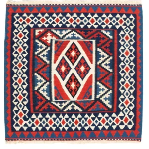 Kelimteppe - Orientalsk square - 100 x 100 cm - rød