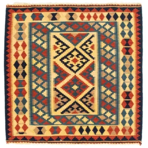 Kelimteppe - Orientalsk square - 100 x 100 cm - blå