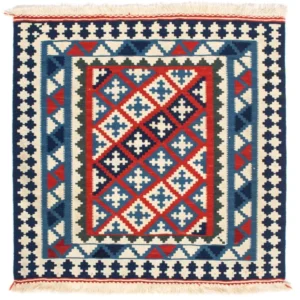 Kelimteppe - Orientalsk square - 100 x 100 cm - blå
