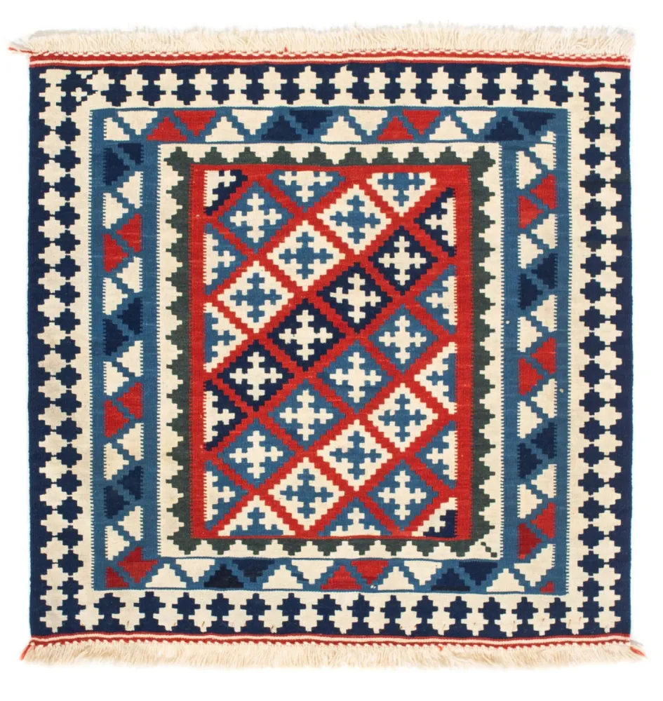 Kelimteppe - Orientalsk square - 100 x 100 cm - blå