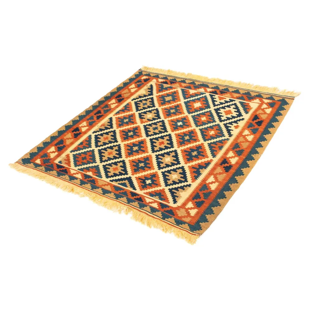 Kelimteppe - Orientalsk square - 100 x 100 cm - beige