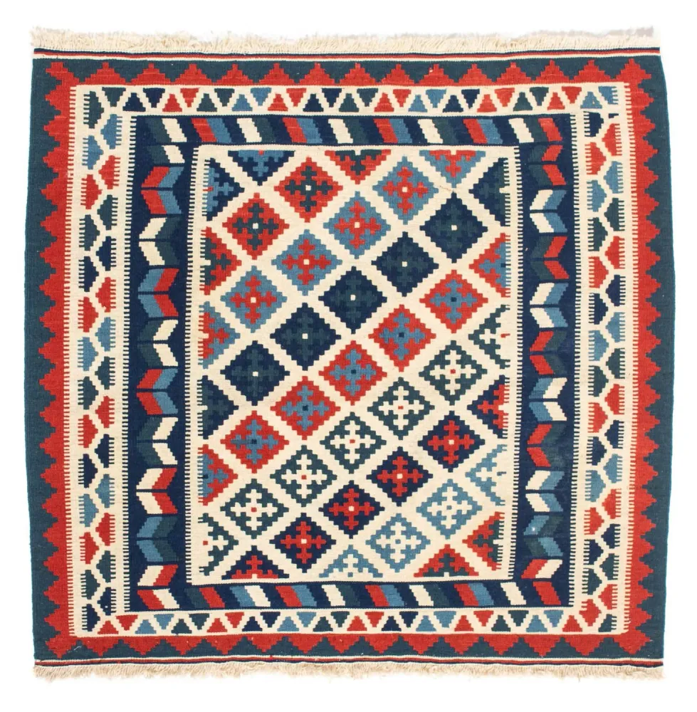 Kelimteppe - Orientalsk square - 100 x 100 cm - beige