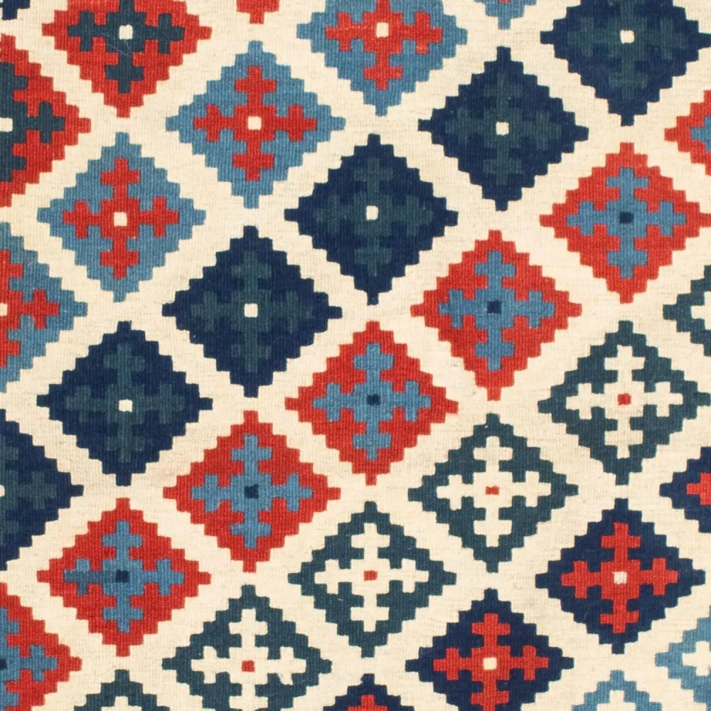 Kelimteppe - Orientalsk square - 100 x 100 cm - beige