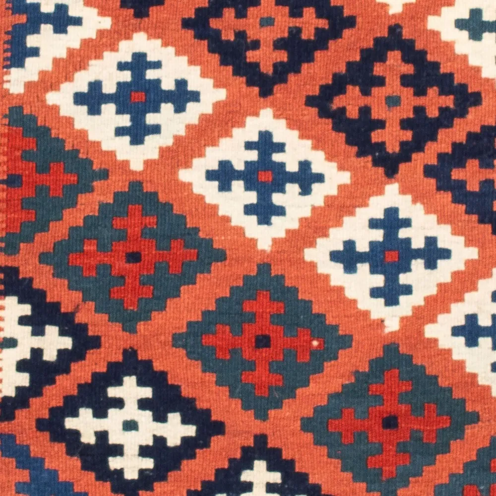 Kelimteppe - Orientalsk square - 100 x 96 cm - blå