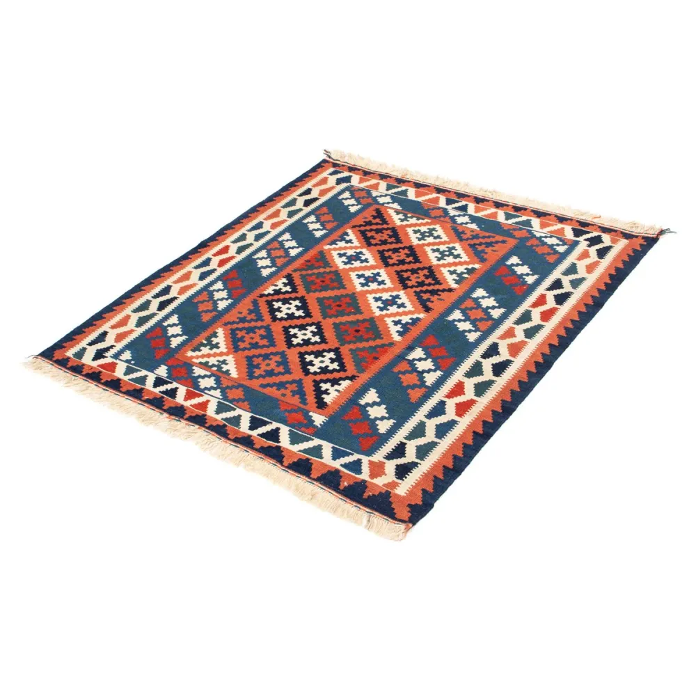 Kelimteppe - Orientalsk square - 100 x 96 cm - blå