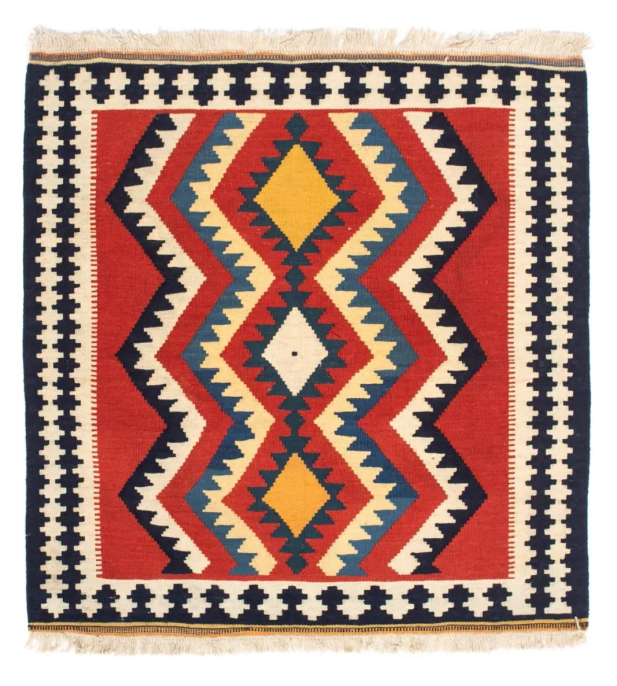 Kelimteppe - Orientalsk square - 100 x 97 cm - rød