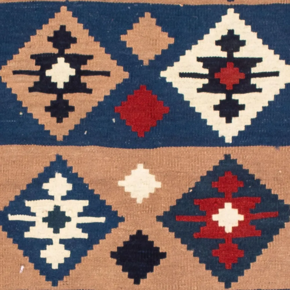 Kelimteppe - Orientalsk square - 100 x 97 cm - flerfarget