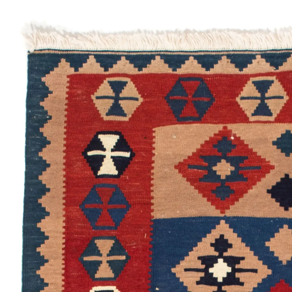 Kelimteppe - Orientalsk square - 100 x 97 cm - flerfarget