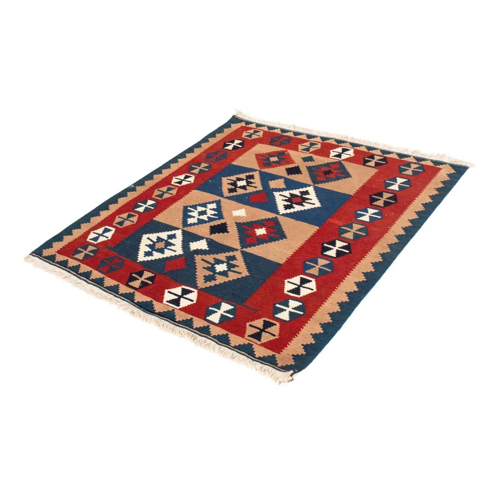 Kelimteppe - Orientalsk square - 100 x 97 cm - flerfarget