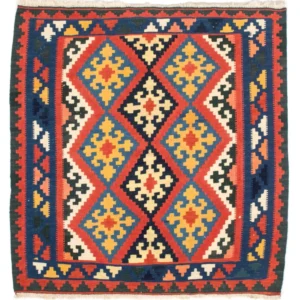 Kelimteppe - Orientalsk square - 102 x 101 cm - rød