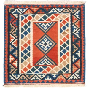 Kelimteppe - Orientalsk square - 102 x 102 cm - rust