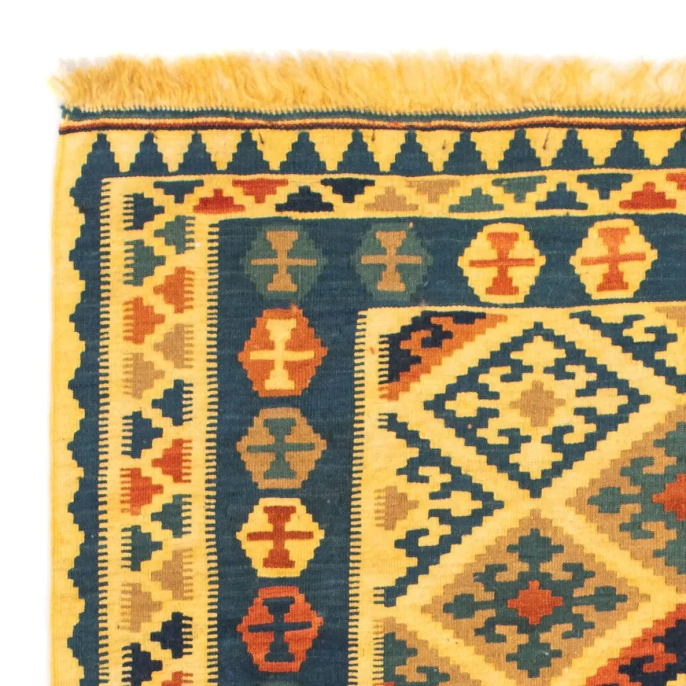 Kelimteppe - Orientalsk square - 102 x 95 cm - gul