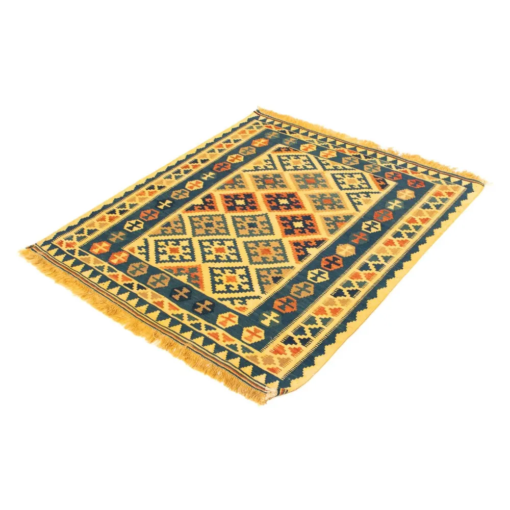 Kelimteppe - Orientalsk square - 102 x 95 cm - gul