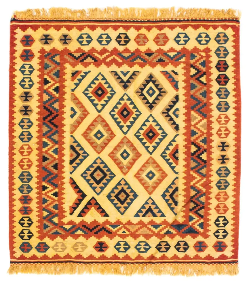 Kelimteppe - Orientalsk square - 103 x 100 cm - beige