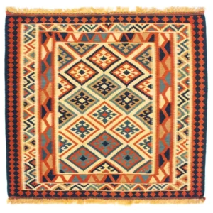 Kelimteppe - Orientalsk square - 103 x 100 cm - beige