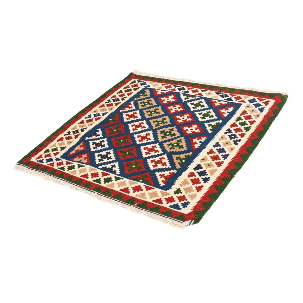 Kelimteppe - Orientalsk square - 103 x 100 cm - mørkeblå
